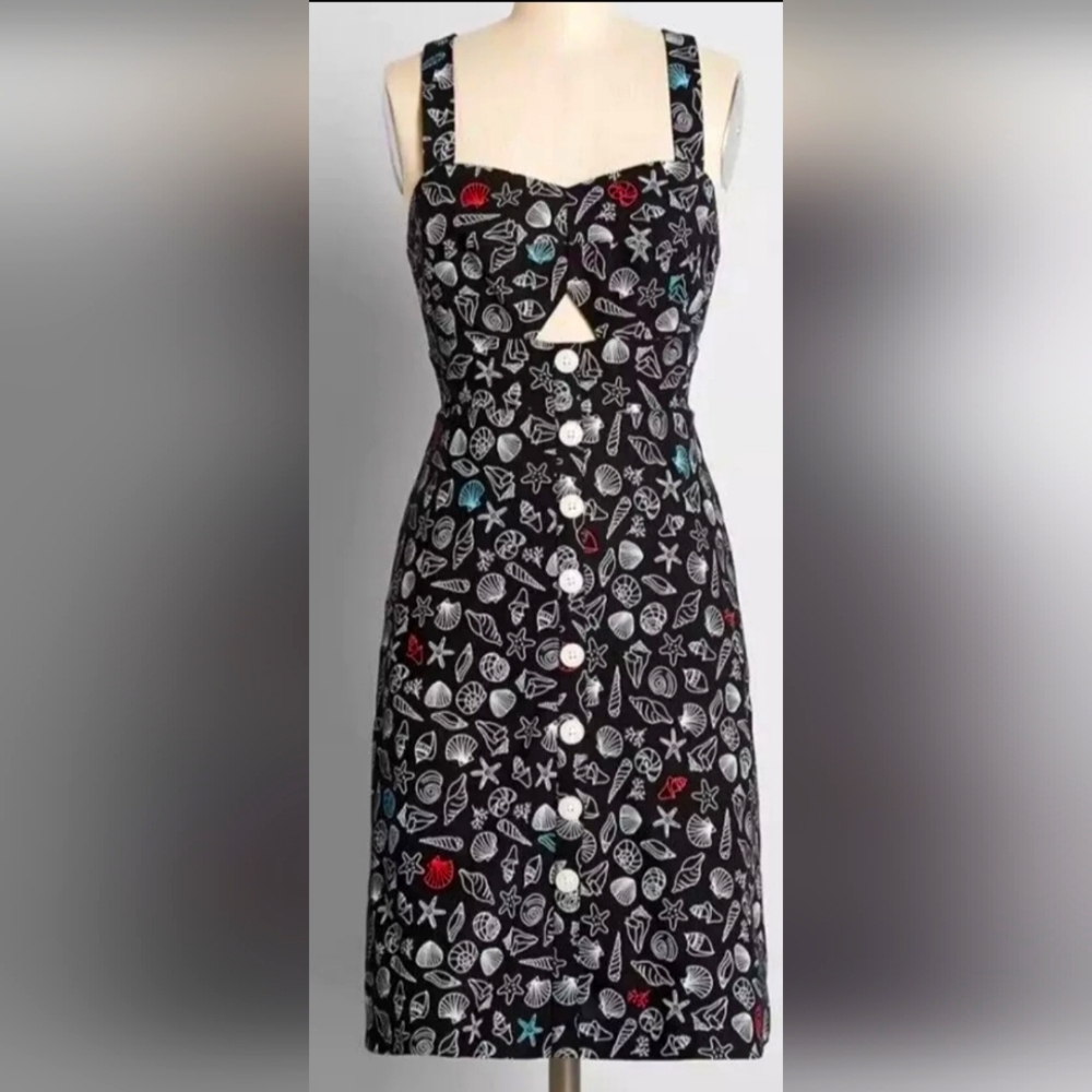 Modcloth Womens Size 0 Seashore Dress Button Up